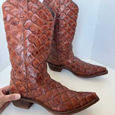 Nocona Bessie Cognac Western Snip Toe Boots Women… - image 1