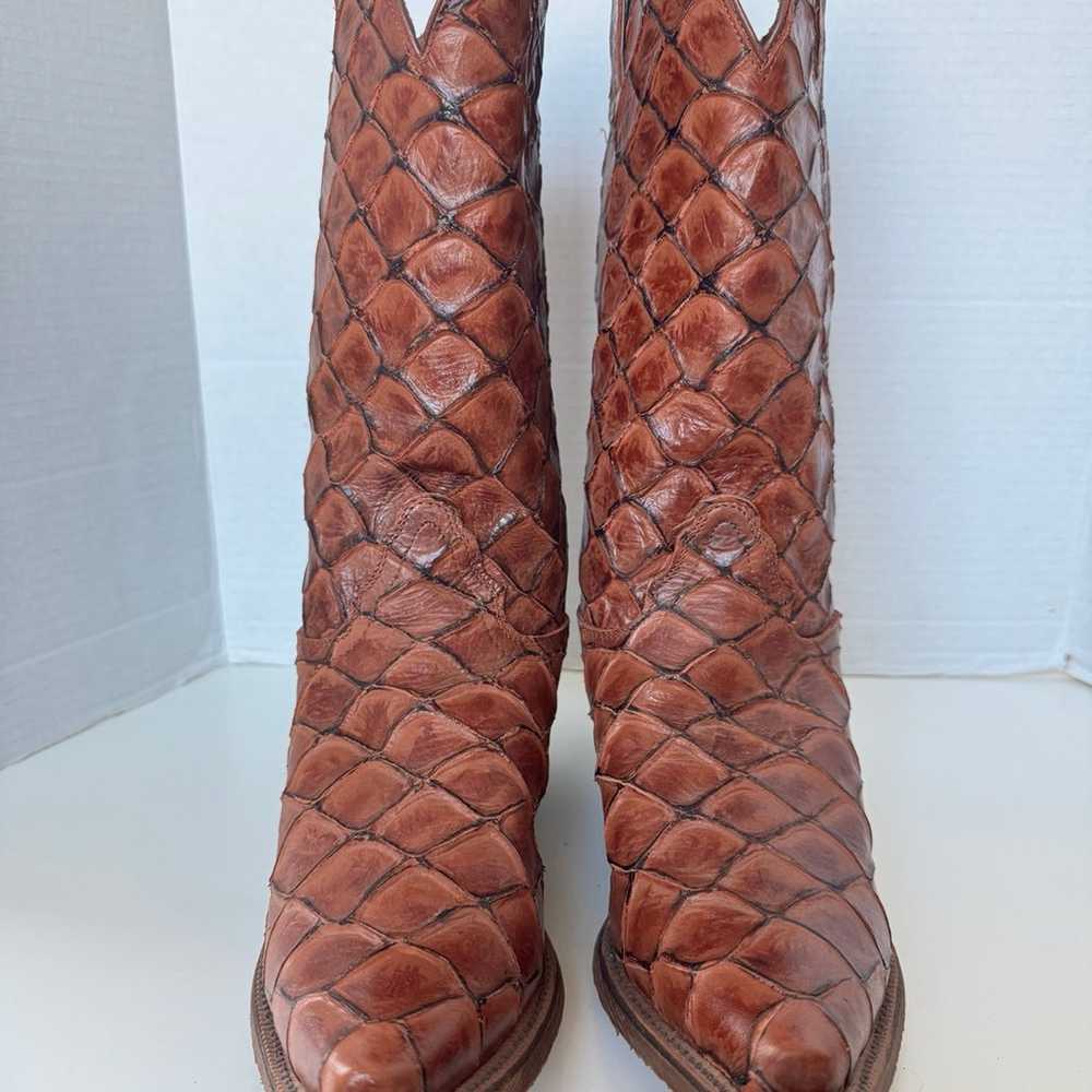 Nocona Bessie Cognac Western Snip Toe Boots Women… - image 3