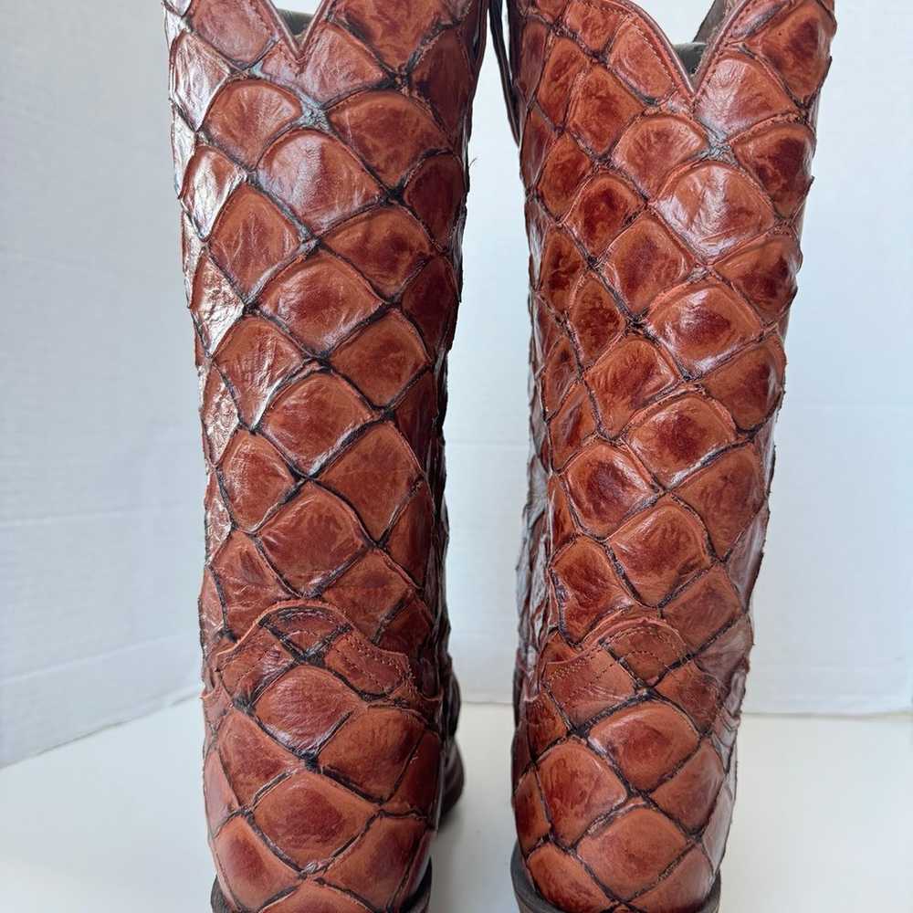 Nocona Bessie Cognac Western Snip Toe Boots Women… - image 7