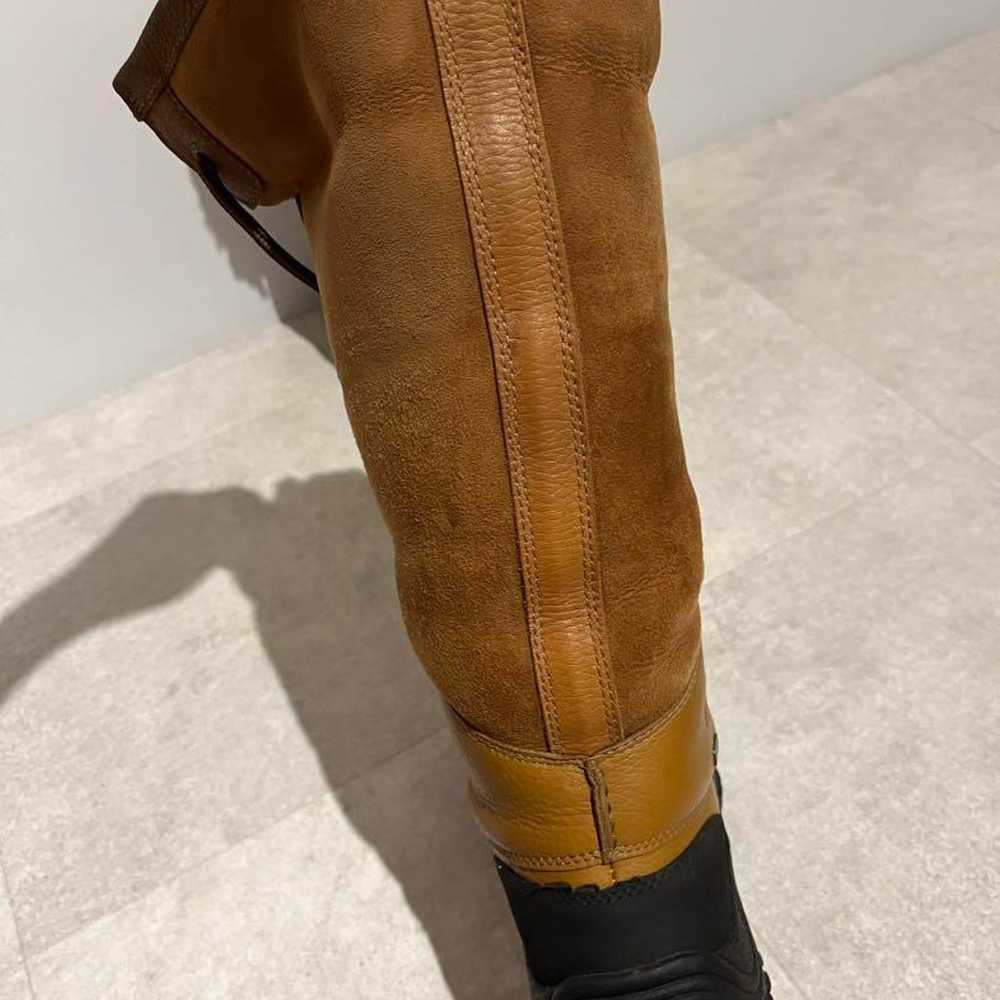 UGG sheepskin boots, brown, leather/fur. - image 5