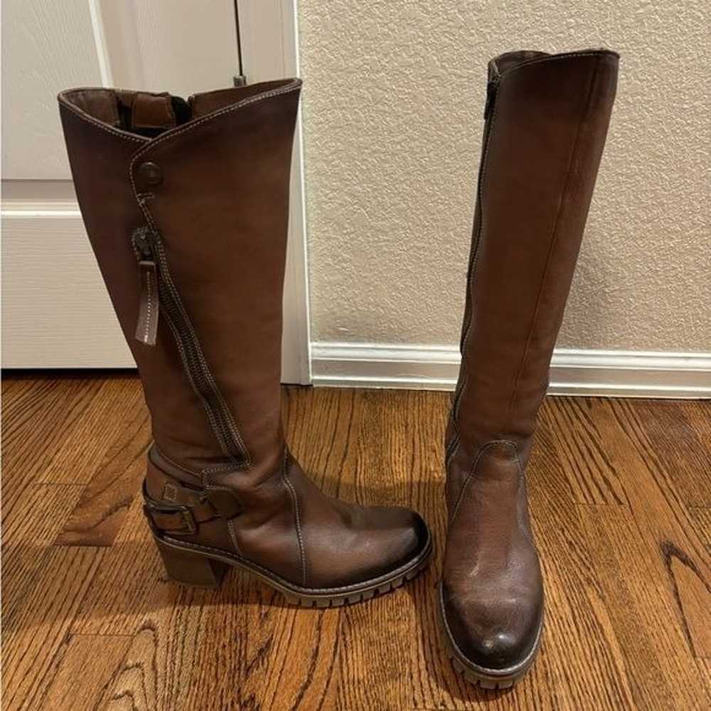 Manas | Brown Leather Heeled Boots Sz 37/6 - image 3