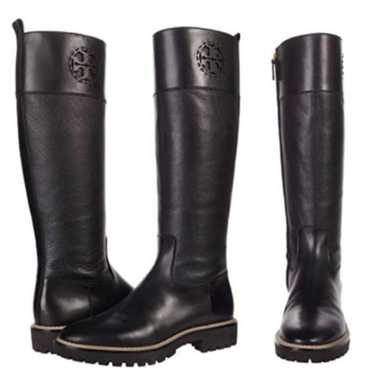 TORY BURCH Leather Long Boots with Side Zipper - image 1