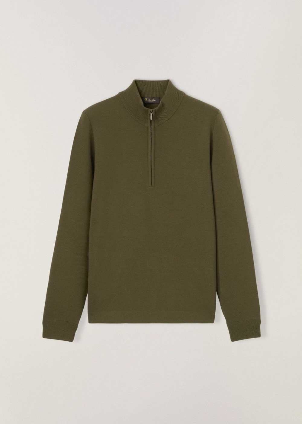 Loro Piana o1srvl11e1024 Mezzocollo Sweater in Ol… - image 1