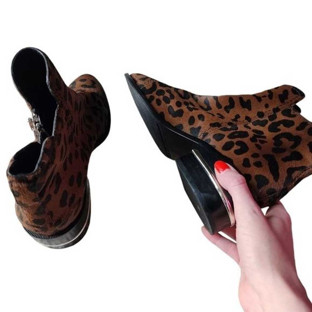 PAIGE Jessie Calf Hair leopard print ankle boot z… - image 4