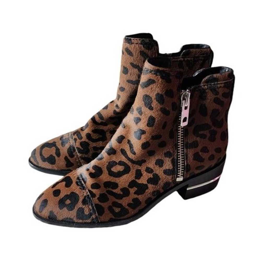 PAIGE Jessie Calf Hair leopard print ankle boot z… - image 8