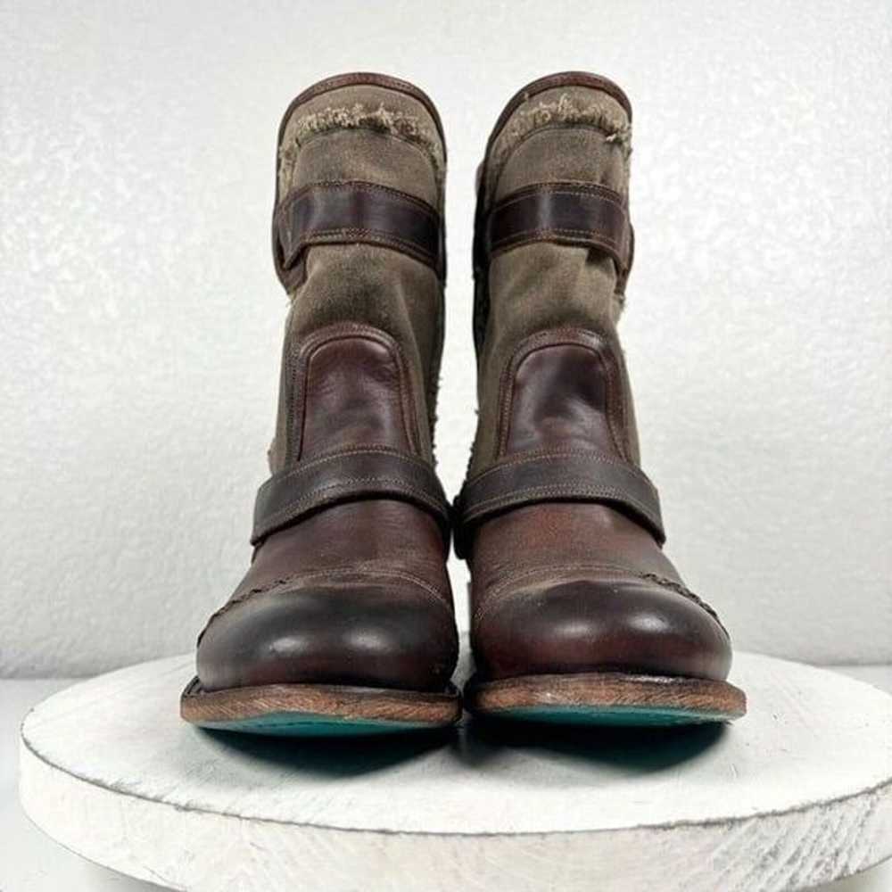 Lane DUSTOFF Cowboy Boots Sz 7 Cognac Brown Leath… - image 6