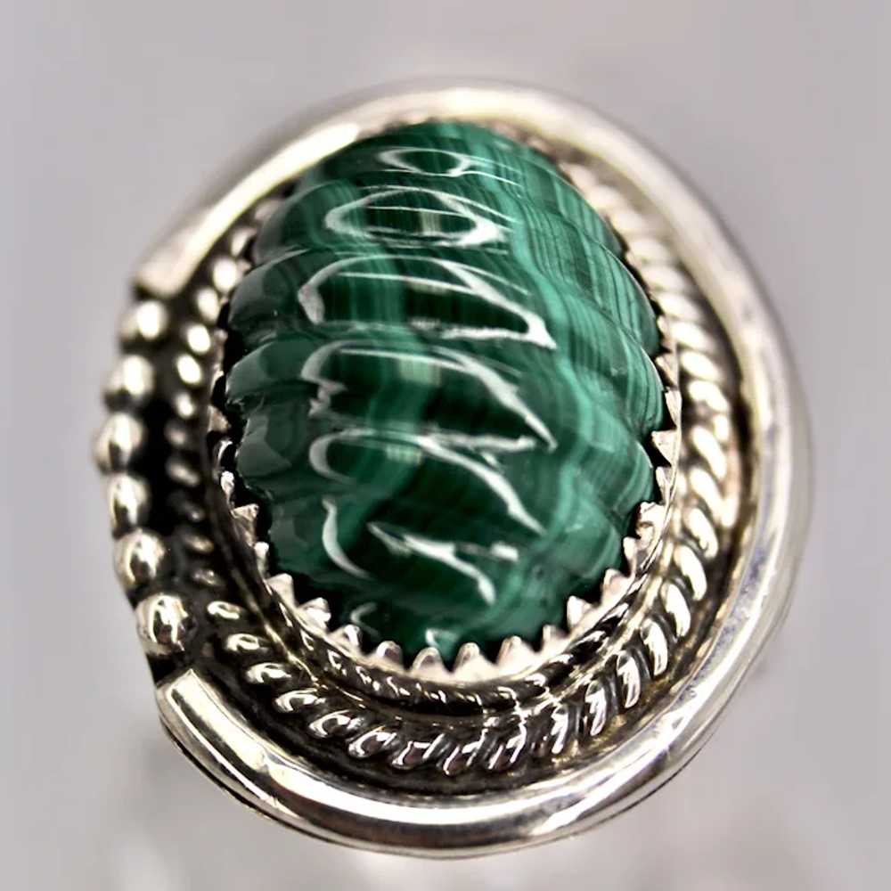 Vintage Native American Sterling Silver Ring with… - image 10