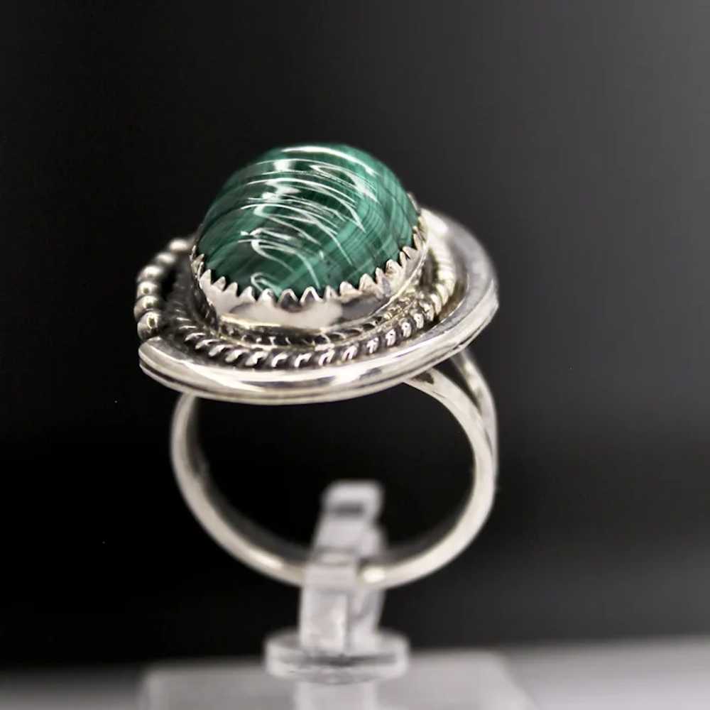 Vintage Native American Sterling Silver Ring with… - image 7