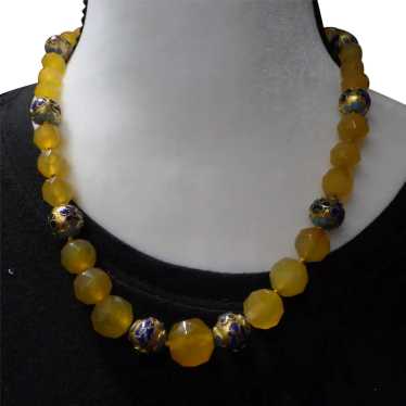 Gorgeous Golden Citrine Faceted Bead Necklace, Cl… - image 1