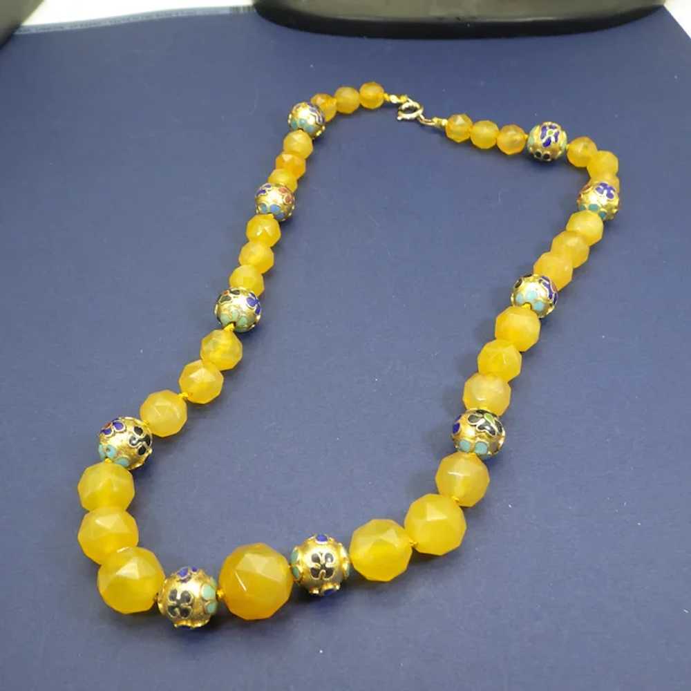 Gorgeous Golden Citrine Faceted Bead Necklace, Cl… - image 2