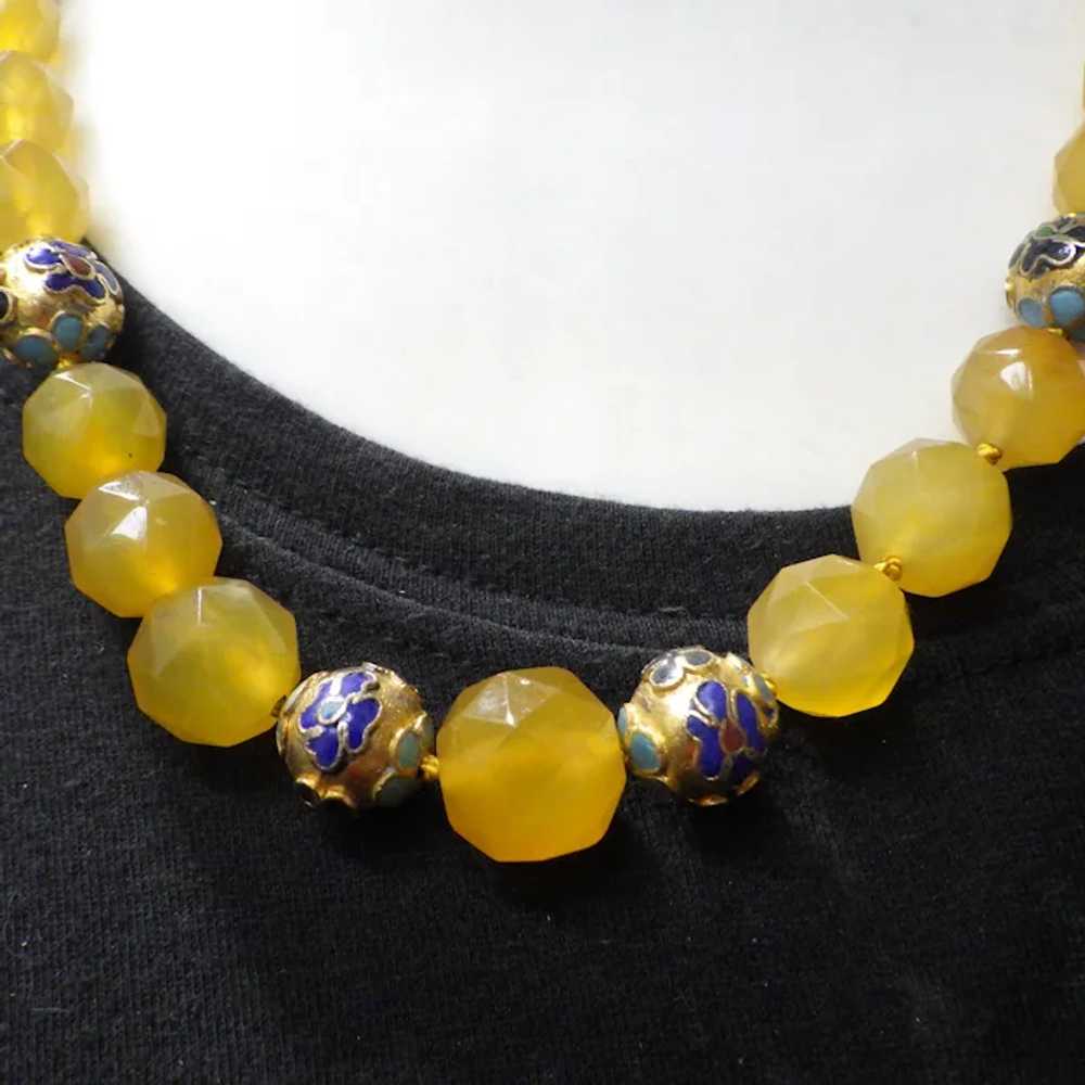 Gorgeous Golden Citrine Faceted Bead Necklace, Cl… - image 4