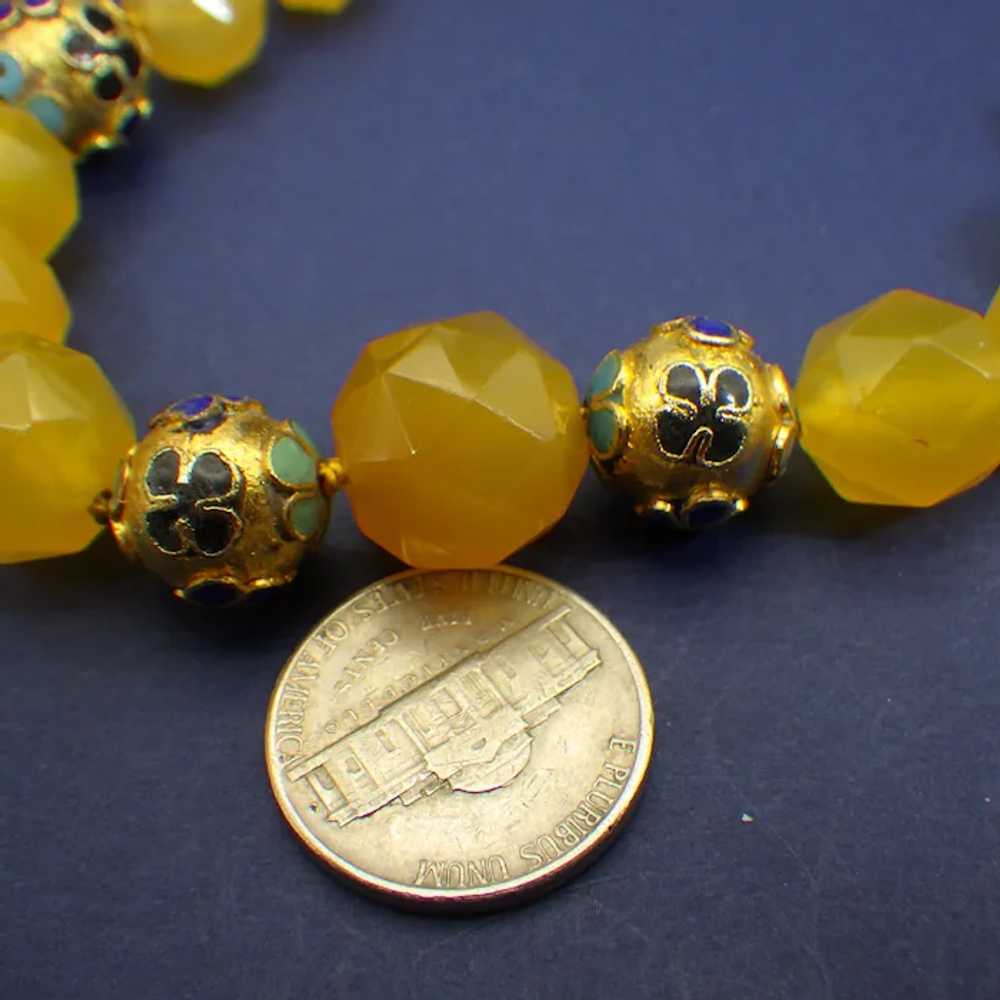 Gorgeous Golden Citrine Faceted Bead Necklace, Cl… - image 5