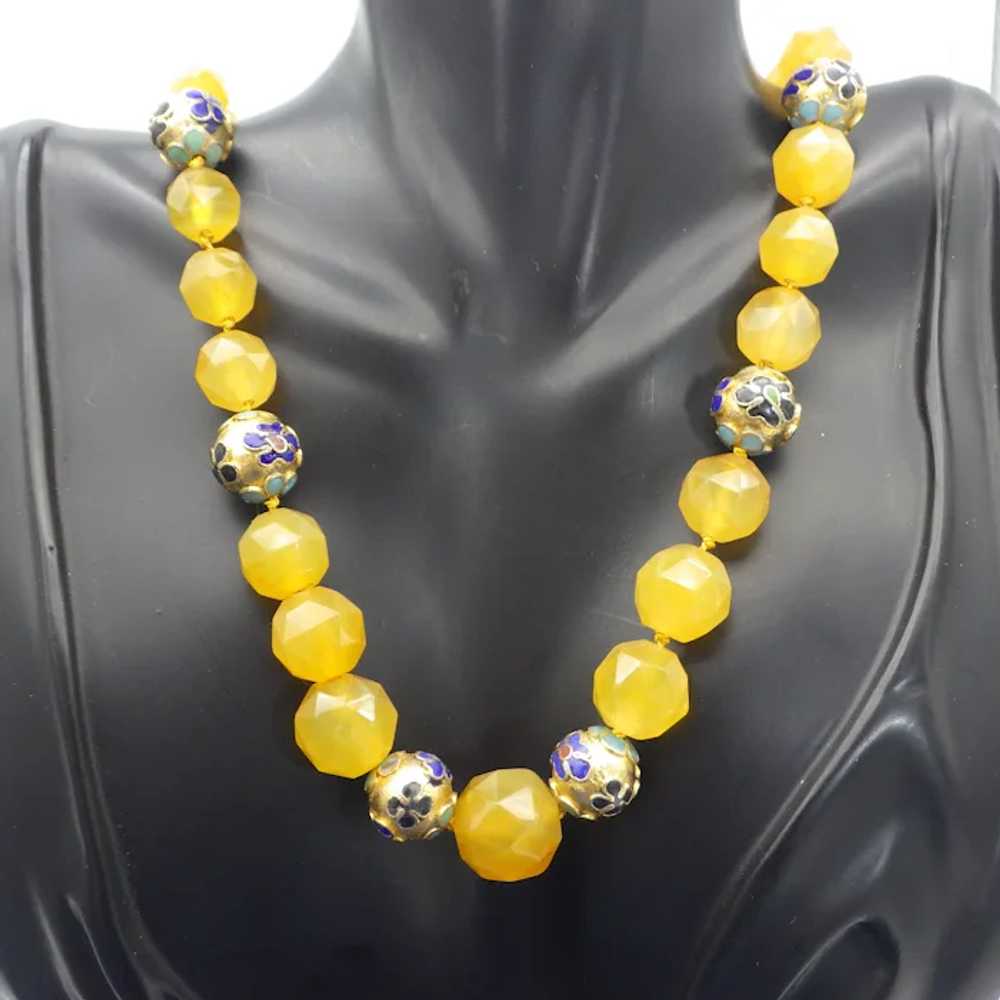 Gorgeous Golden Citrine Faceted Bead Necklace, Cl… - image 7