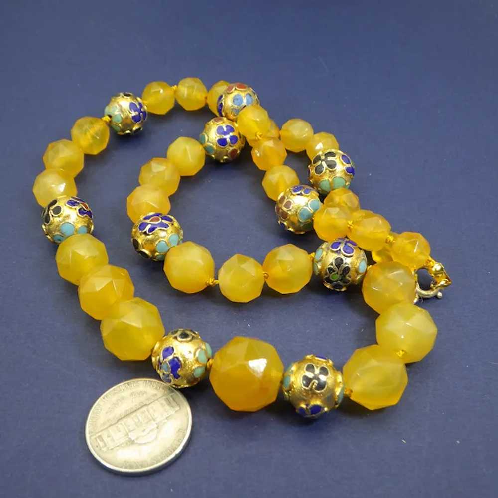 Gorgeous Golden Citrine Faceted Bead Necklace, Cl… - image 8