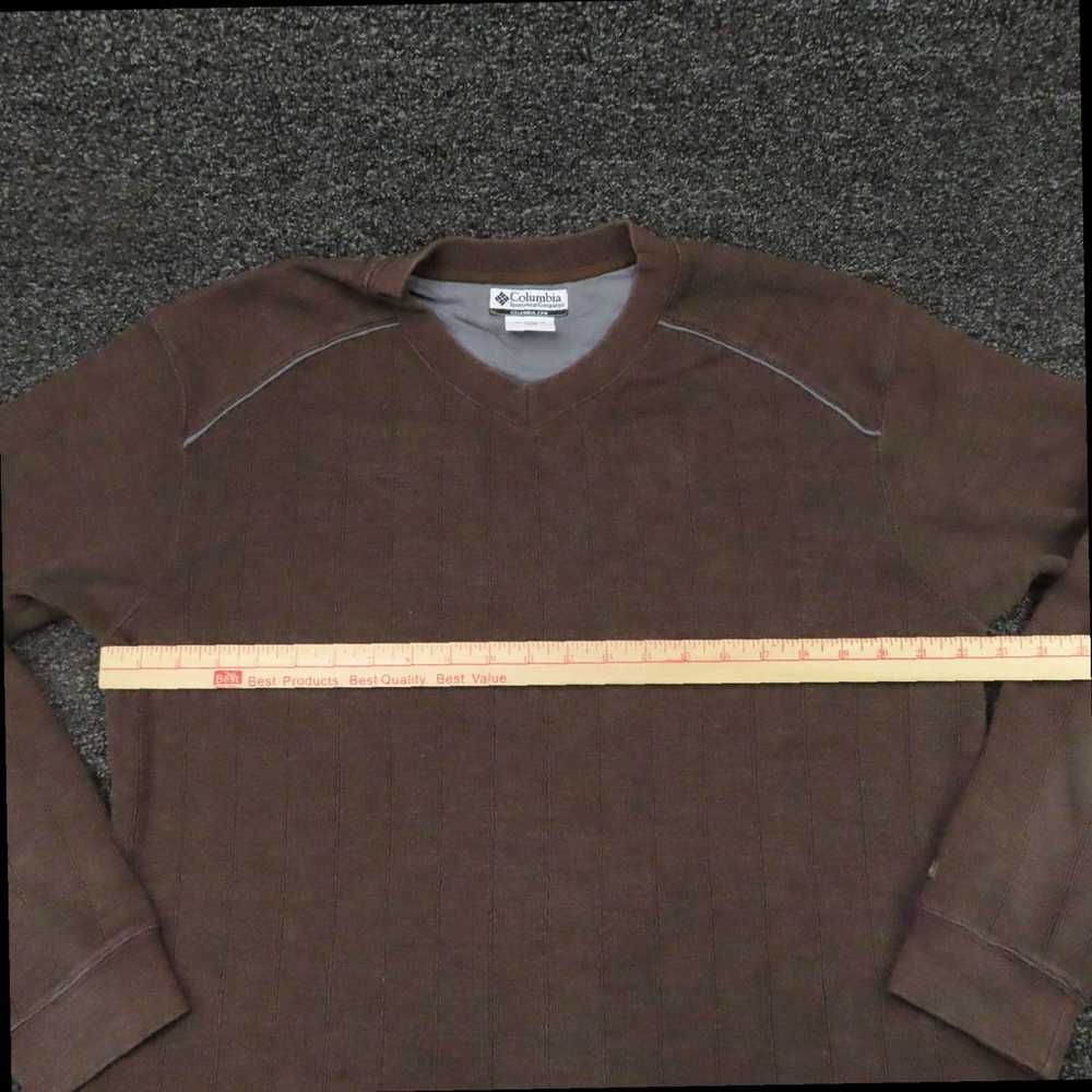 Vintage Brown V Neck Long Sleeve Casual Mens Extr… - image 2