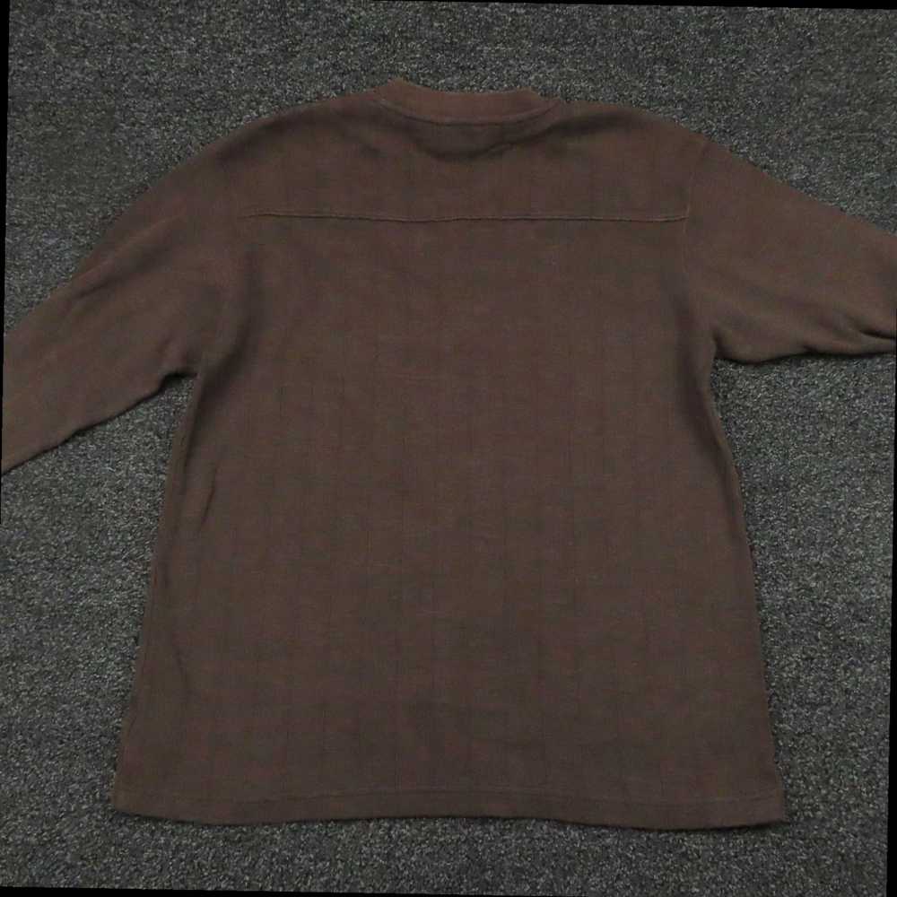 Vintage Brown V Neck Long Sleeve Casual Mens Extr… - image 6