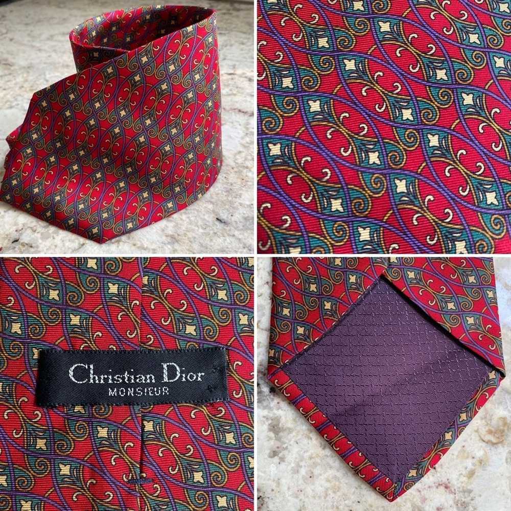 Dior Christian Dior Monsieur Scroll Pattern Tie R… - image 1