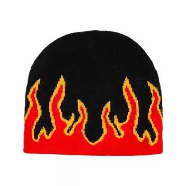 Custom × Rare × Streetwear Fire Flame Black / Red… - image 1