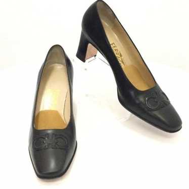 Salvatore Ferragamo Women Shoes, Vintage 90 Black 