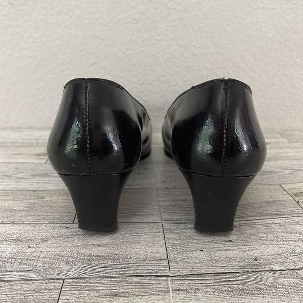 Salvatore Ferragamo Vintage Black Low Heels Size 7 - image 5