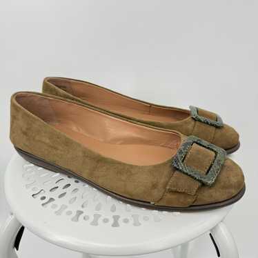 Aerosoles Bet Big ballet flats shoes buckle snakes