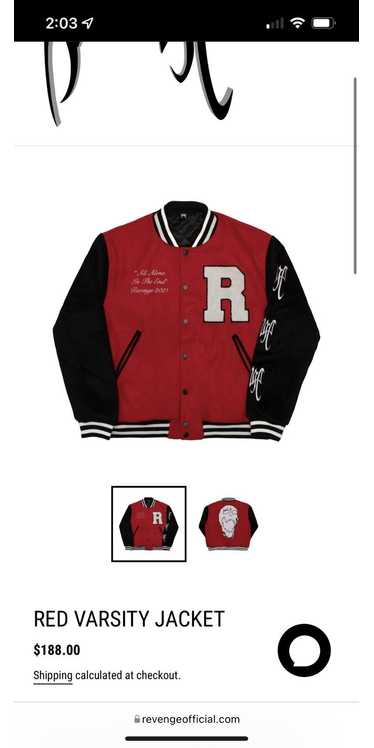 Revenge Revenge Embroidered Varsity Jacket