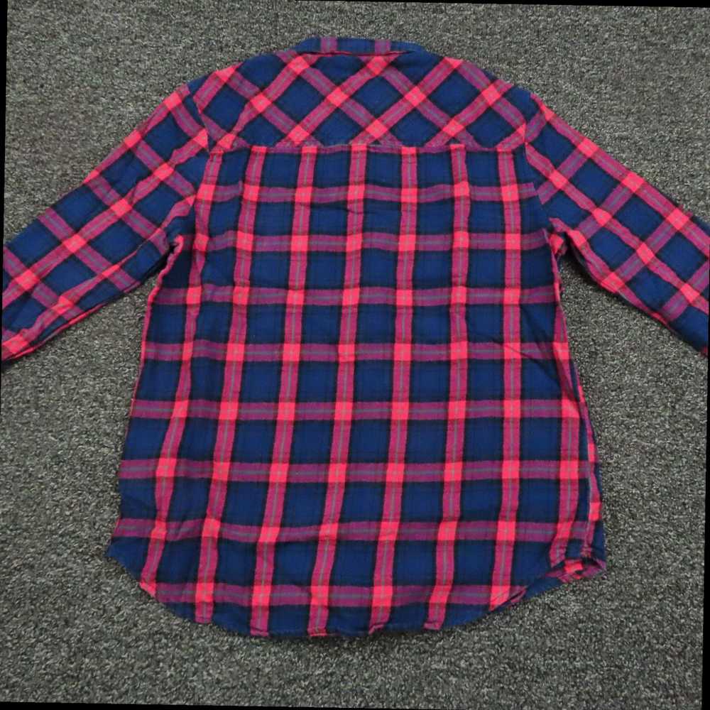 Forever 21 Womens Small Red and Blue Plaid Snap B… - image 6