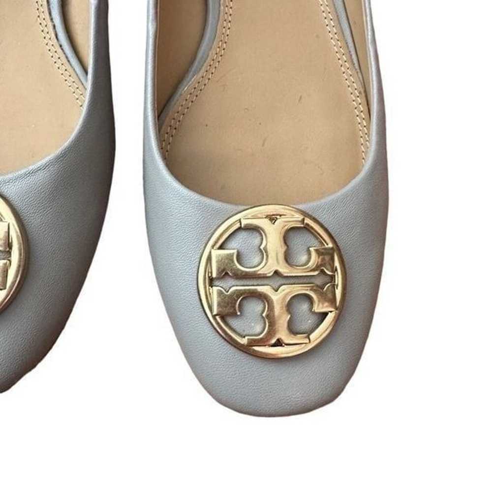 Tory Burch grey and gold leather flats - image 2