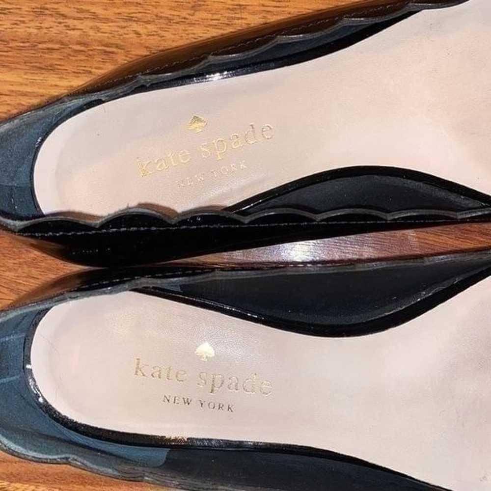 Kate Spade Black Scalloped Flats Womens Size 6.5 - image 2