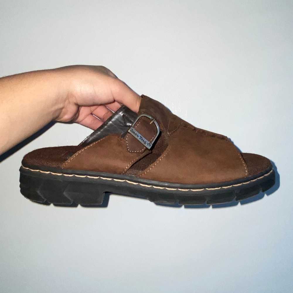 Vintage chunky brown leather sandals - image 1