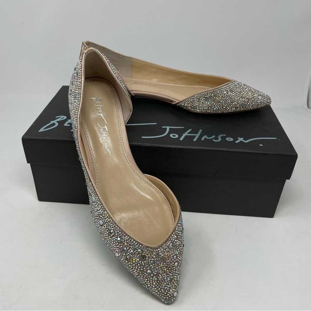 Betsey Johnson Jeweled The Blue Reeve D'Orsay Fla… - image 1