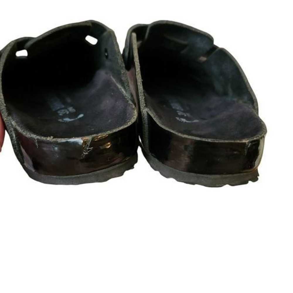 Birkenstock Birkis Boston Embossed black patent l… - image 9