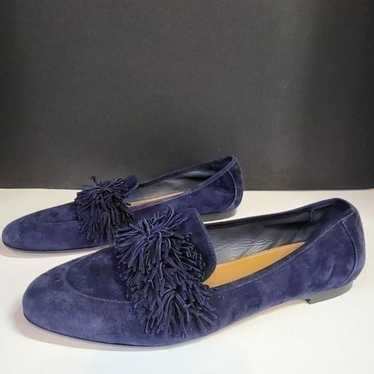 Aquazurra Firenze Navy Blue Suede Shoes - image 1