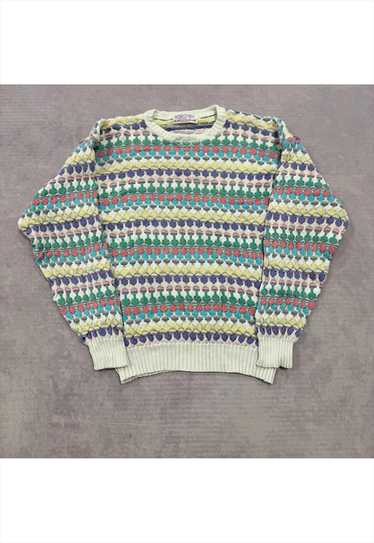 Vintage abstract knitted jumper Women's M