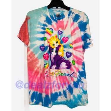 Lisa Frank XOXO Kitten tie dye tee small