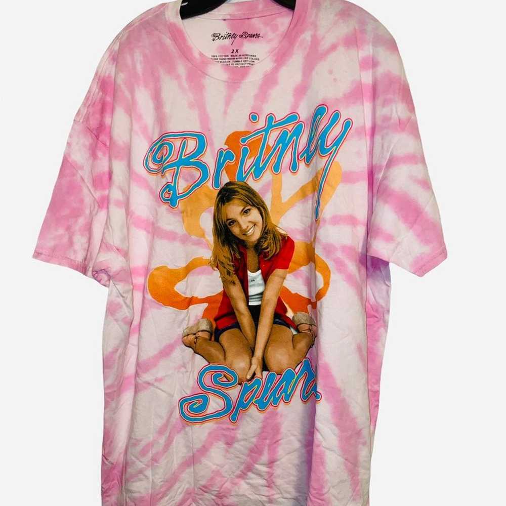 Britney Spears 90s Vtg Style Tie Dye Tee shirt sz… - image 1