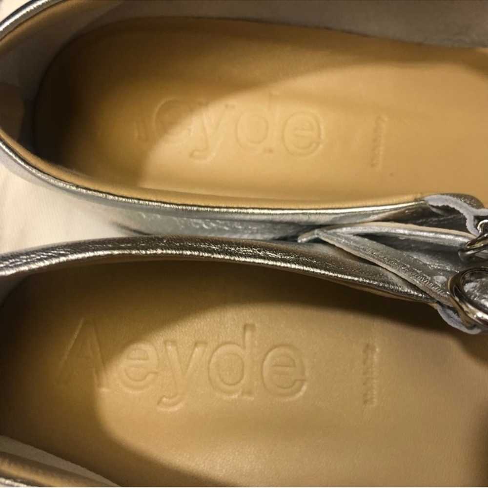 Aeyde Uma leather Mary Jane flats in Silver Color… - image 10