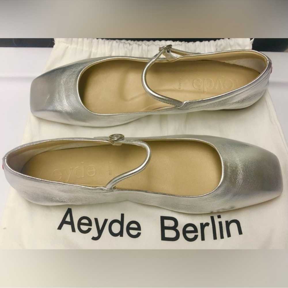 Aeyde Uma leather Mary Jane flats in Silver Color… - image 3