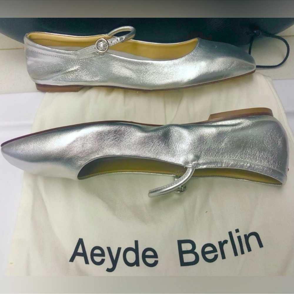 Aeyde Uma leather Mary Jane flats in Silver Color… - image 4