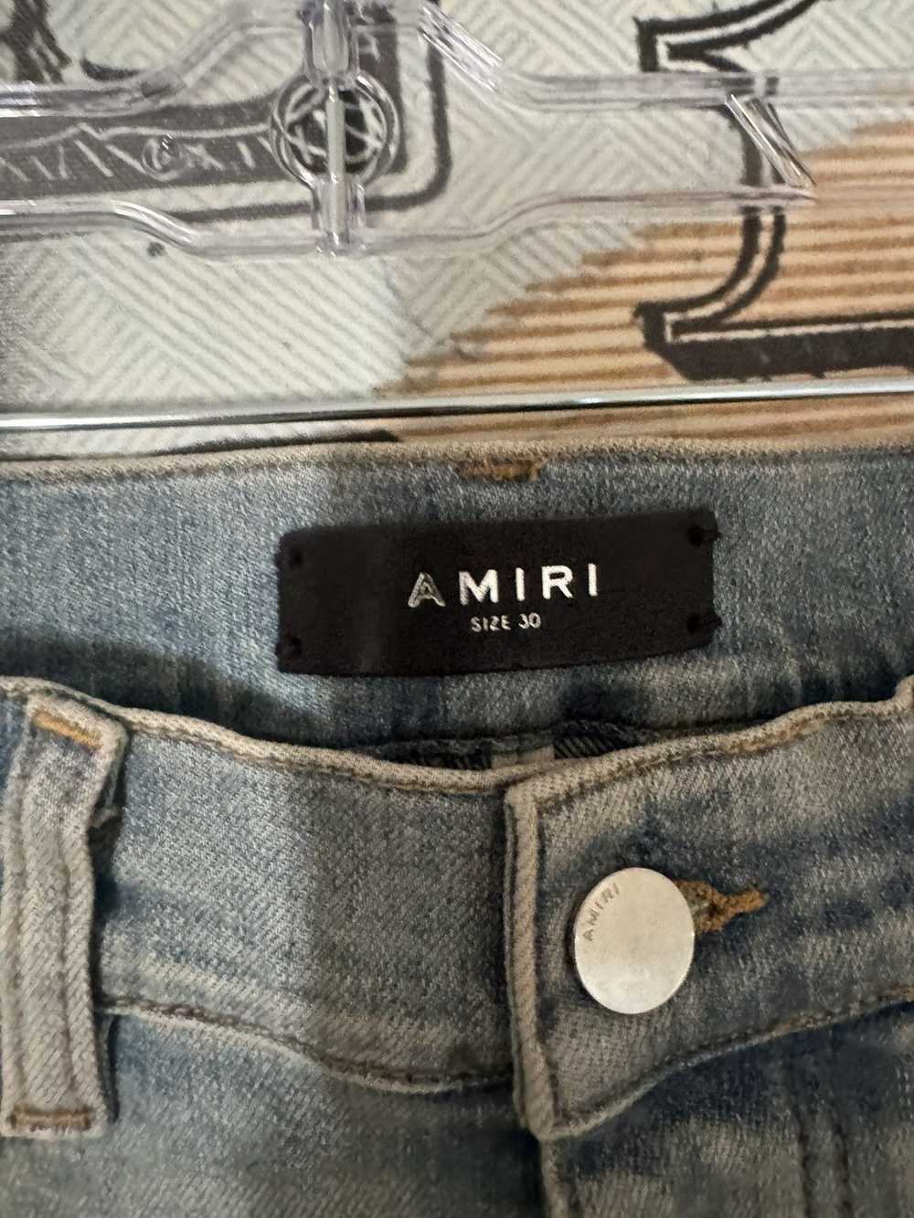 Amiri AMIRI Paint Splatter Logo Jeans Blue - image 2