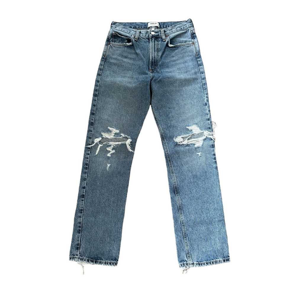 Agolde AGOLDE Mia Mid Rise Straight Jean Rule Dis… - image 2