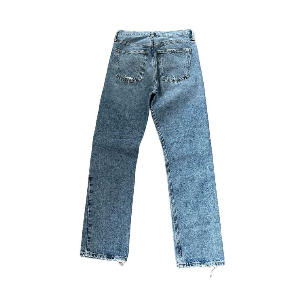 Agolde AGOLDE Mia Mid Rise Straight Jean Rule Dis… - image 3