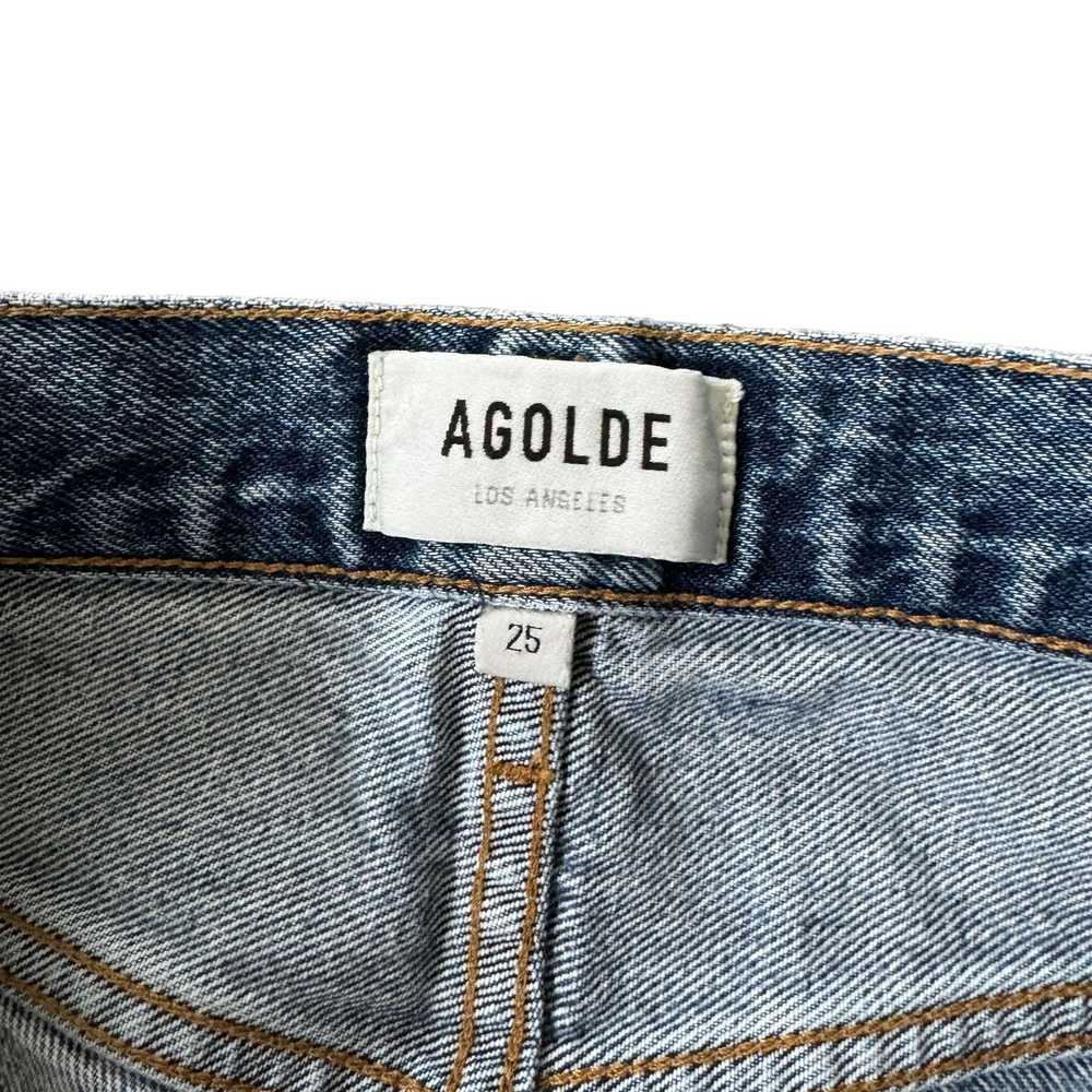 Agolde AGOLDE Mia Mid Rise Straight Jean Rule Dis… - image 4