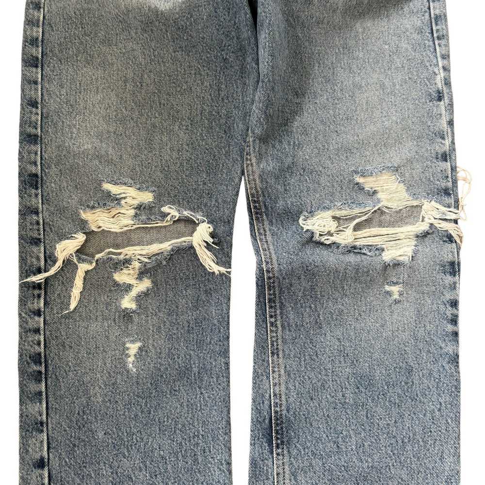 Agolde AGOLDE Mia Mid Rise Straight Jean Rule Dis… - image 6