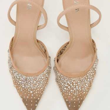 Zara Rhinestone Mesh Heels