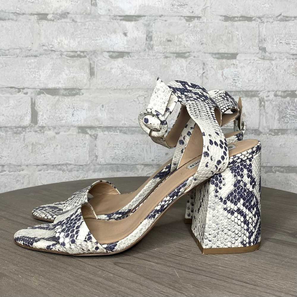 Steve Madden | Snakeskin Open Toe Chunky Heel - image 3