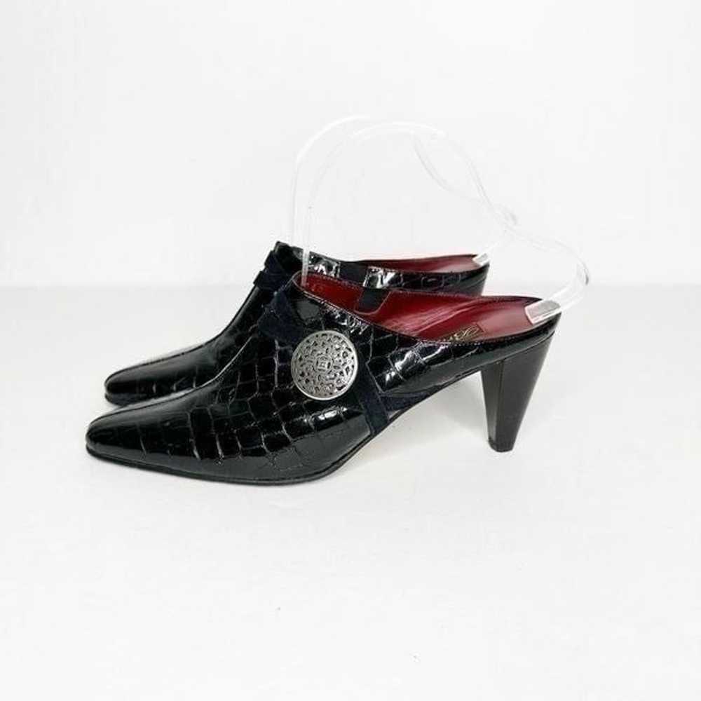 Brighton Romeo Mules Italian Black Patent Leather… - image 4