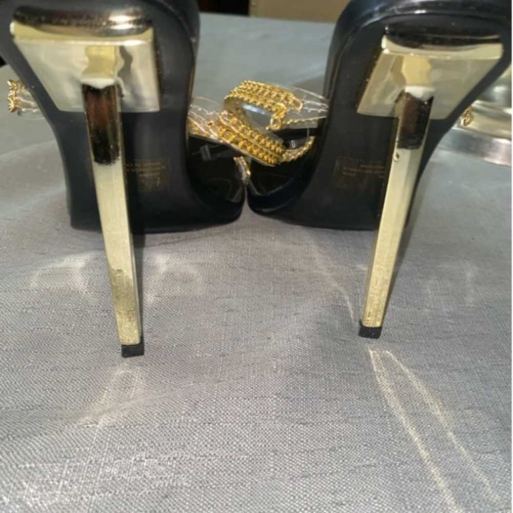 Women's Cape Robin Heels Black Gold Size 9 - image 4