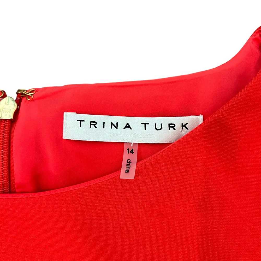 Trina Turk Trina Turk Red Long Sleeve Pilgrim Col… - image 4