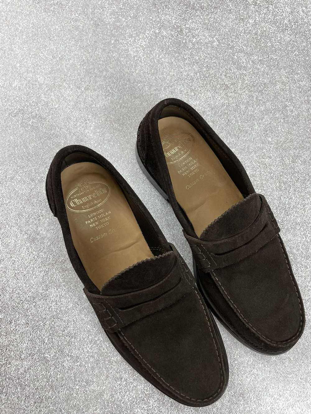 Churchs × Luxury Churchs Loafers Suede Leather Br… - image 4